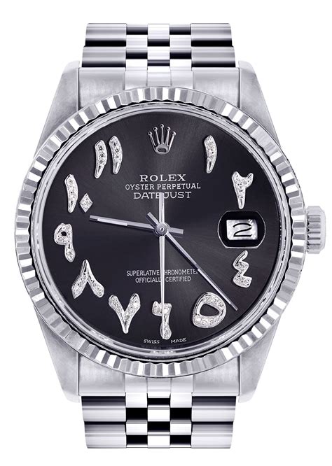 rolex black arabic dial|Rolex arabic dial price.